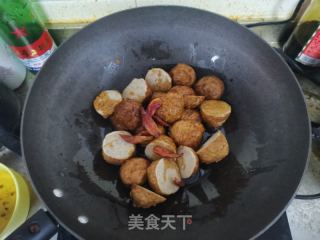 藕丸炖油菜的做法步骤：5