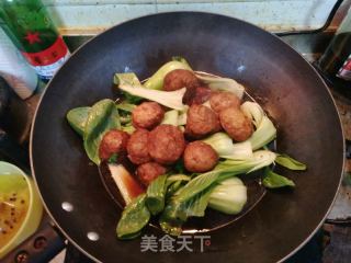 藕丸炖油菜的做法步骤：7