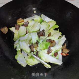 腊肉炒儿菜的做法步骤：8