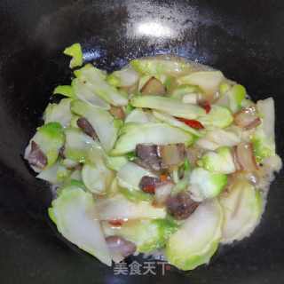 腊肉炒儿菜的做法步骤：11