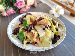 包菜木耳炒肉片的做法步骤：9