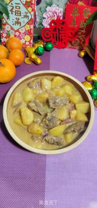 椰汁焖牛腩土豆的做法步骤：23