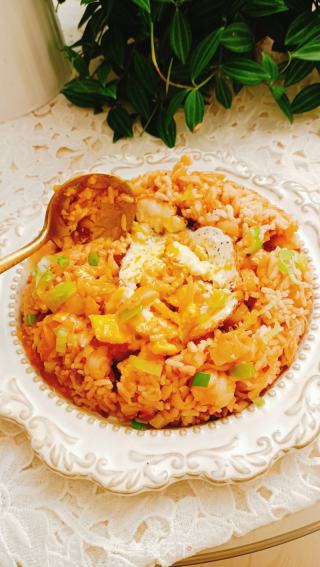 辣白菜虾仁炒饭的做法步骤：14
