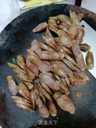 腊肠炒芥兰的做法步骤：5