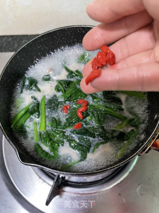 菠菜猪肝汤的做法步骤：13