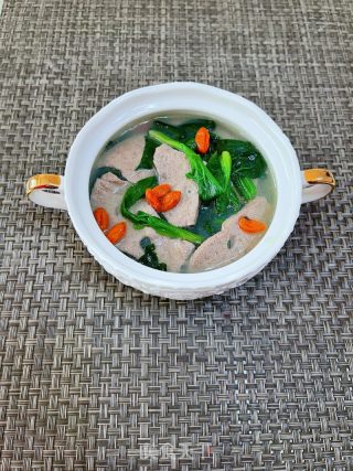 菠菜猪肝汤的做法步骤：15