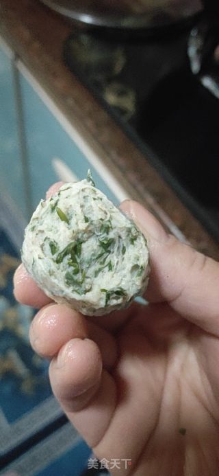 艾草猪肉丸的做法步骤：5