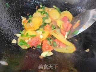 蒜香番茄土豆片的做法步骤：5