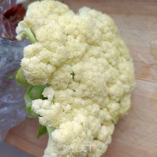 金华火腿炒花菜的做法步骤：1