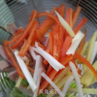 金华火腿炒花菜的做法步骤：9
