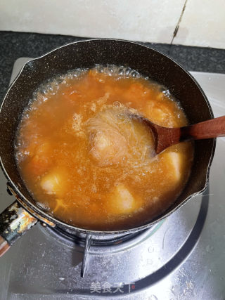 番茄粉丝虾滑的做法步骤：10