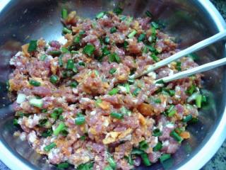 咸蛋黄肉馅饺子的做法步骤：9