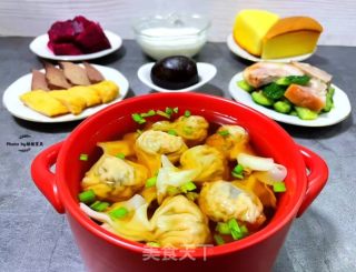 鲜肉皮蛋云吞的做法步骤：16