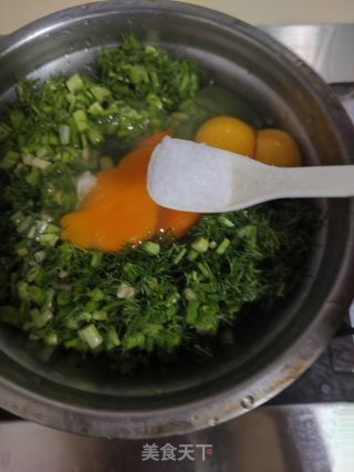 小茴香菜煎蛋的做法步骤：3