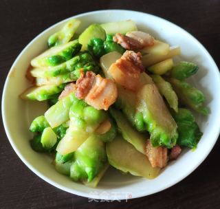 五花肉炒儿菜的做法步骤：8