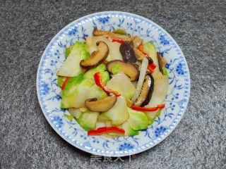 香菇炒儿菜的做法步骤：11