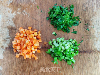 海米芥菜炒饭的做法步骤：3