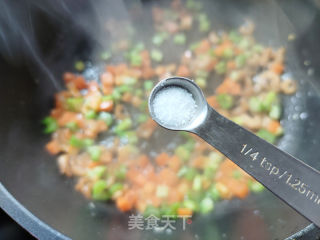 海米芥菜炒饭的做法步骤：7