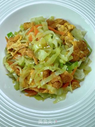 包菜炒鸡蛋的做法步骤：13