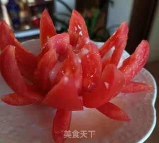 莲花西红柿的做法