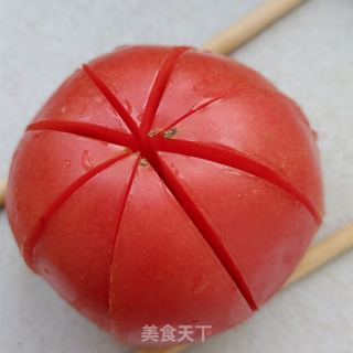莲花西红柿的做法步骤：3