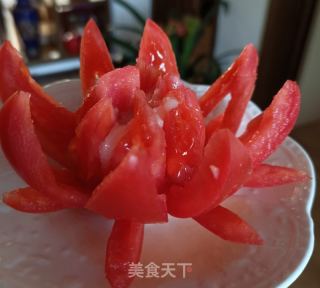 莲花西红柿的做法步骤：9