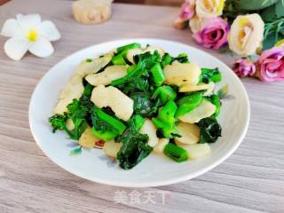 菜心炒荸荠的做法步骤：7