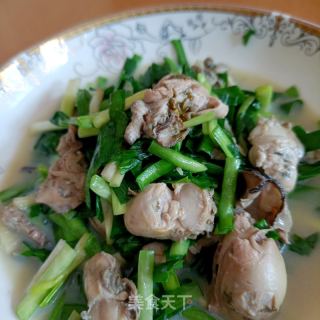韭菜炒蛎肉的做法步骤：10