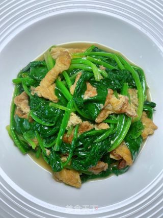 菠菜炒鸡蛋的做法步骤：12