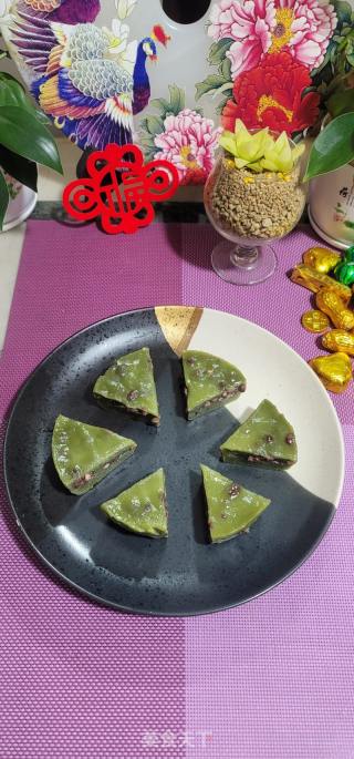 艾草红豆糕的做法步骤：11