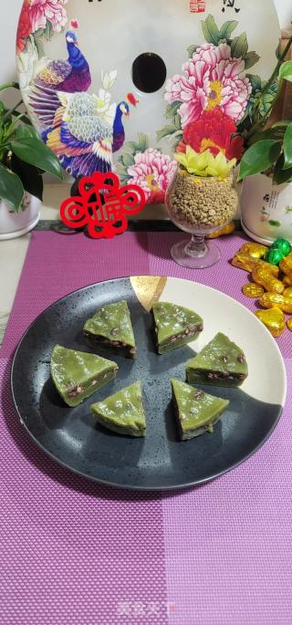 艾草红豆糕的做法步骤：12