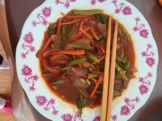 胡萝卜丝炒豆角的做法步骤：7