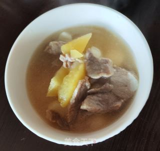 马蹄苹果肉片汤的做法步骤：6