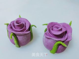 紫薯玫瑰花馒头的做法步骤：9