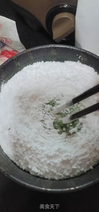 艾草红豆糯米饼的做法步骤：4