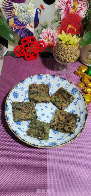 艾草红豆糯米饼的做法步骤：15