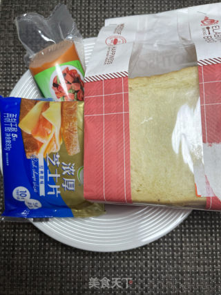 芝士火腿三明治的做法步骤：1