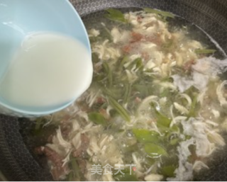 太湖莼菜羹之鸡丝咸肉的做法步骤：4