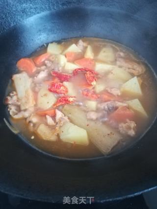 大盘鸡拌面的做法步骤：8