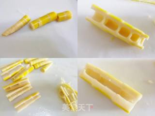 太鲜美了吧！！春笋酿虾滑，春日限定的做法步骤：2