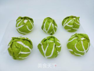 包菜豆沙包的做法步骤：2
