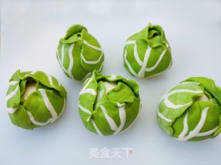 包菜豆沙包的做法步骤：9