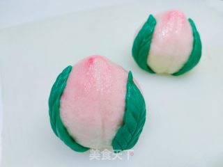 寿桃豆沙包的做法步骤：1