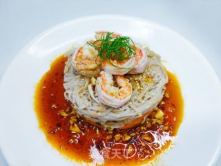 虾仁三蔬拌面的做法步骤：5