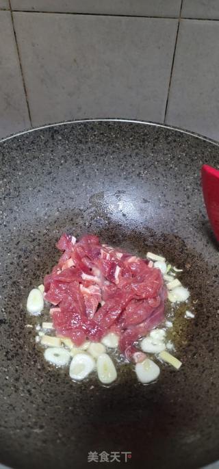 香菜炒牛肉的做法步骤：5