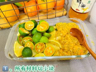 百香果蜂蜜柠檬青桔果汁杯的做法步骤：2