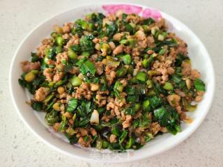 蒜苗炒肉沫的做法步骤：5