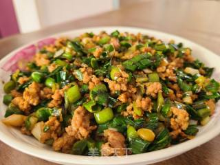 蒜苗炒肉沫的做法步骤：6