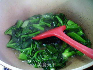 菜芯炒荞麦粑粑的做法步骤：5