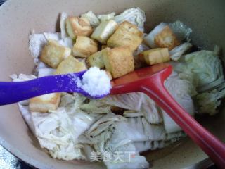 大白菜虾仁烧豆腐的做法步骤：13